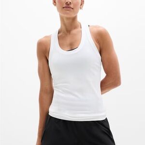 NWT White Athleta Momentum Seamless Tank-S